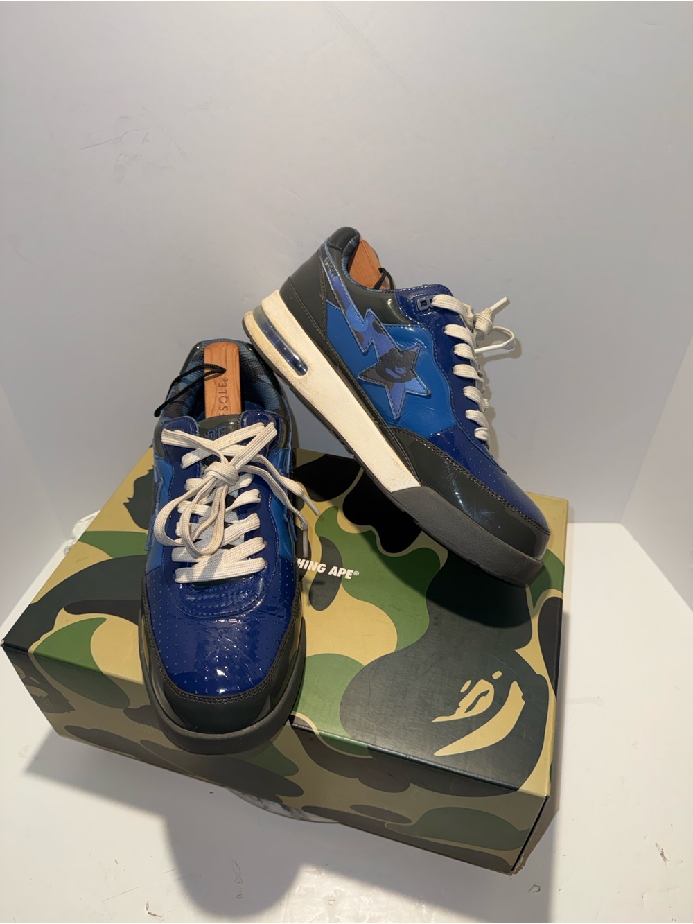 A BATHING APE Men's Footwear BAPE x PAGANI ROAD STA Navy Authentic Size  9